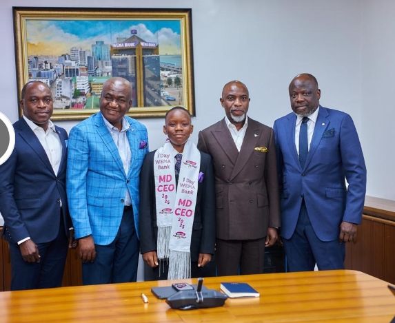 Wema Bank MD/CEO donates one-day salary to winner of One-Day MD/CEO Initiative For Children